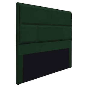 Cabeceira Solteiro Brick 90 Cm Cama Box Suede Verde