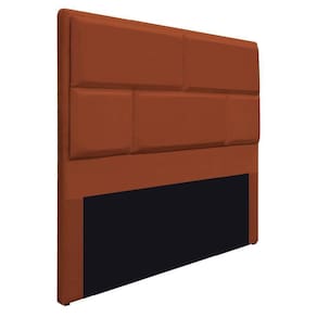 Cabeceira Casal Brick 140 Cm Cama Box Suede Terracota