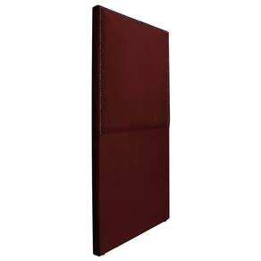 Cabeceira Solteiro Bali 90 Cm Cama Box Suede Bordô