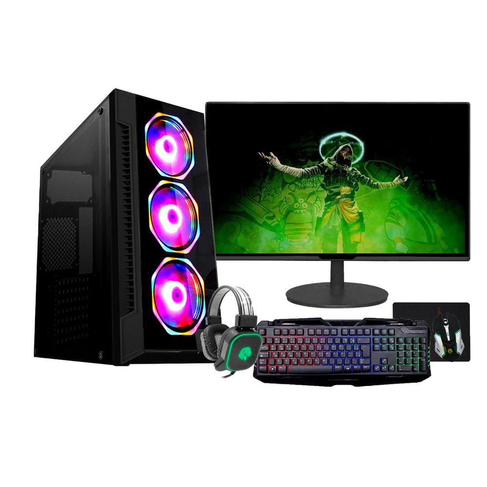 Computador Gamer Completo RGB Intel Core i5 8GB SSD 512GB Kit Gamer com  Headset Monitor 20 Windows 10 3green Premium