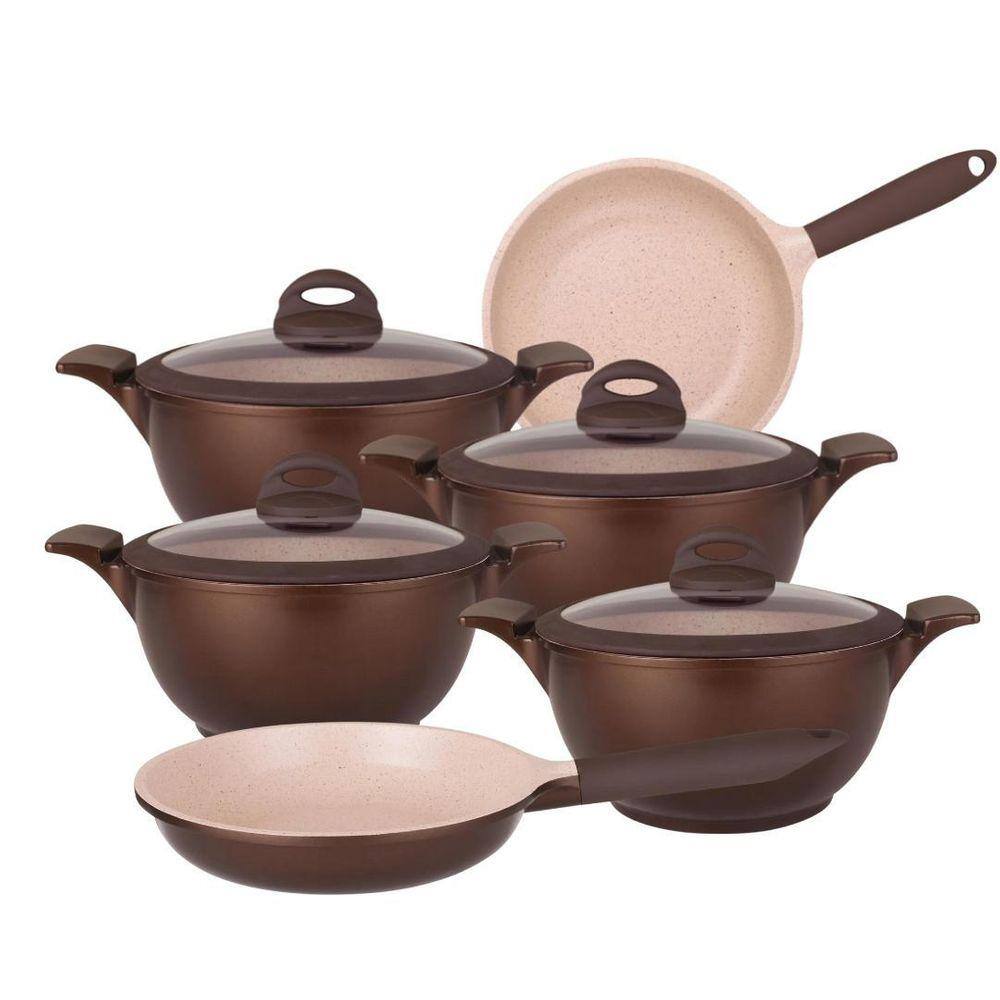 Conjunto panelas para cooktop eletico com sistema por inducao Casas Bahia