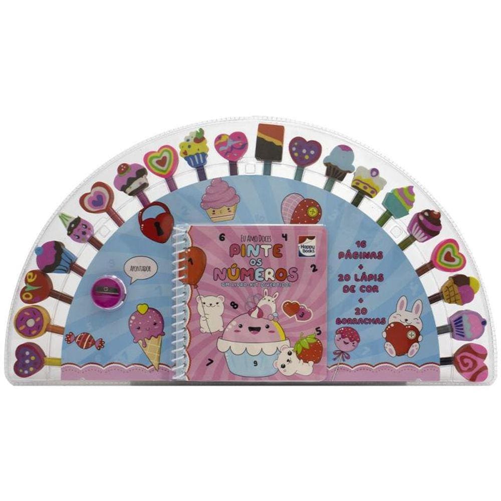 Livro-Kit Divertido! Pinte Os Numeros - Eu Amo Doces,Um