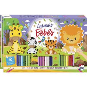 Meu Incrivel Livro-Kit Brilhante Para Colorir: Animais Bebes