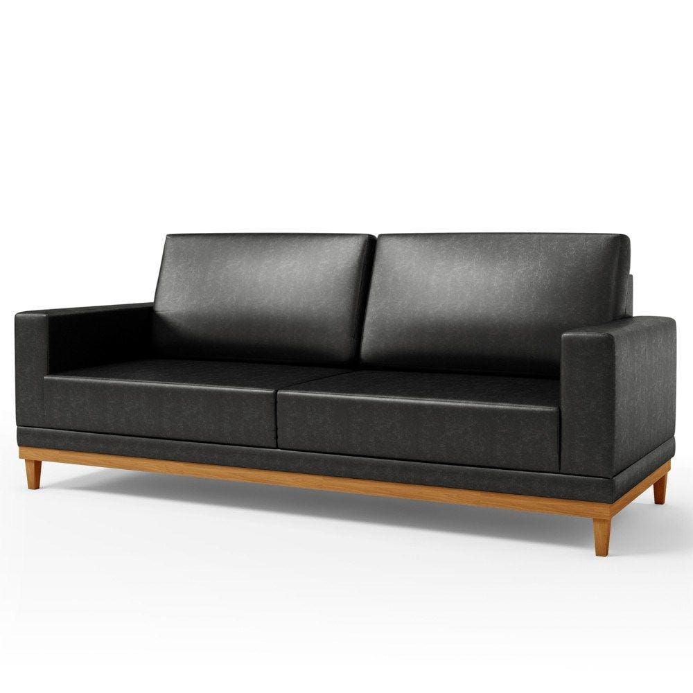 Sofá 160cm 2 Lugares Kayrós D05 Couríssimo Preto - Mpozenato