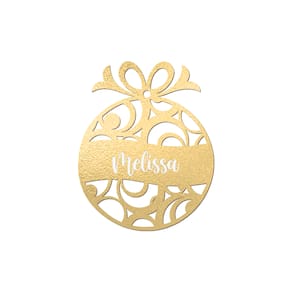 Bola De Natal Personalizada 9cmx10cm - Cria Arte Laser