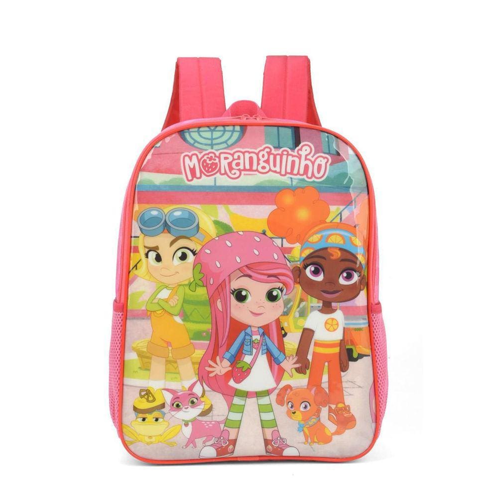 Mochila De Costas Estojo Escolar Infantil Moranguinho