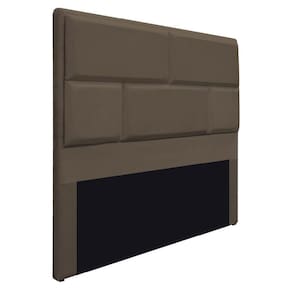 Cabeceira King Brick 195 Cm Cama Box Suede Marrom