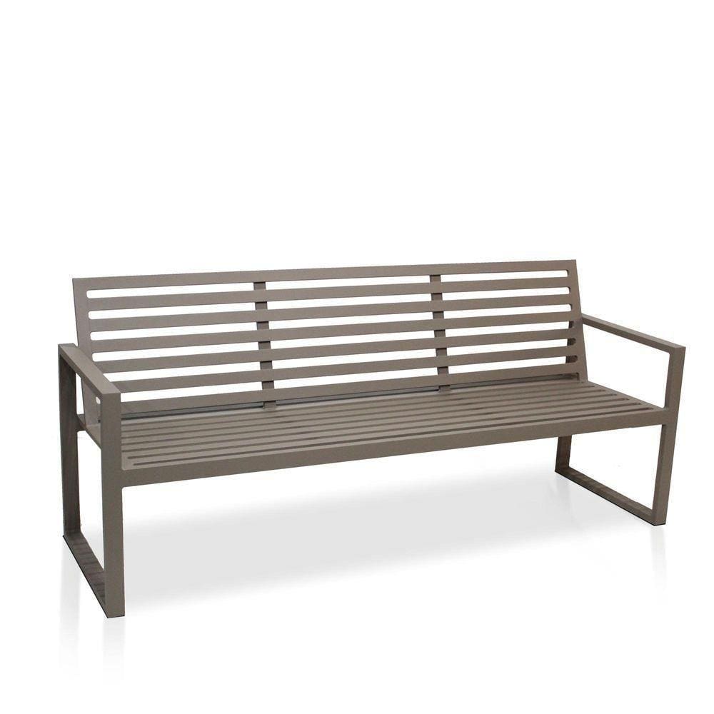 Banco Em Alumínio Ripado Para Jardim