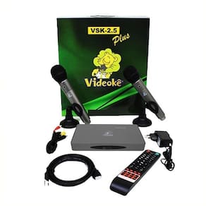 Karaokê Videokê VSK 2.5 Plus Com 9.897 Músicas + 2 Microfones Sem Fio - 9897