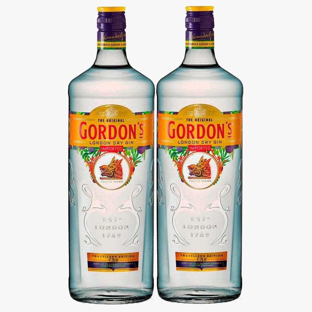 Kit 02 Gordon`s London Dry Gin Inglês 750ml