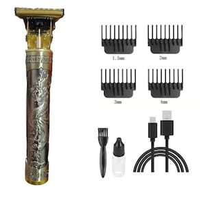 Maquina Dragão Corta Cabelo Carregamento Via Usb Dourado