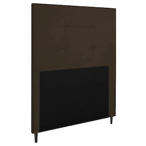 Cabeceira Luna Para Cama Box Solteiro 90 Cm Suede Marrom