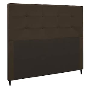 Cabeceira Luna Para Cama Box Casal 140 Cm Suede Marrom