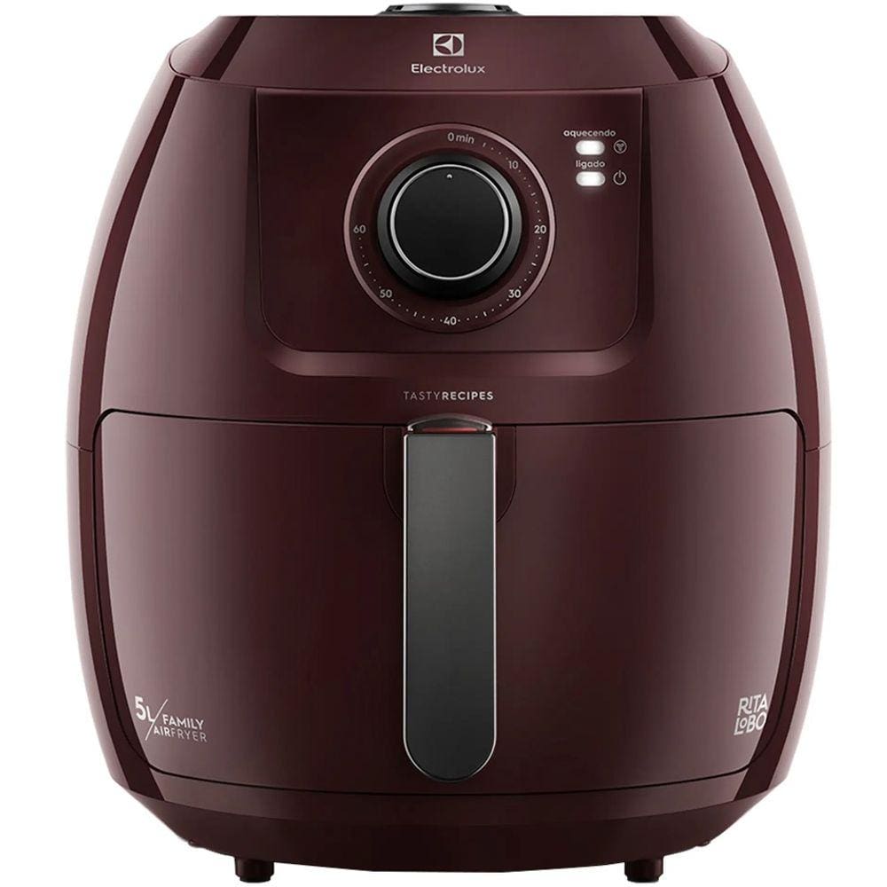 Fritadeira AIR FRYER Electrolux 5L 1700W EAF50/51 - 5210AABR407 DARK RED 110 VOLTS