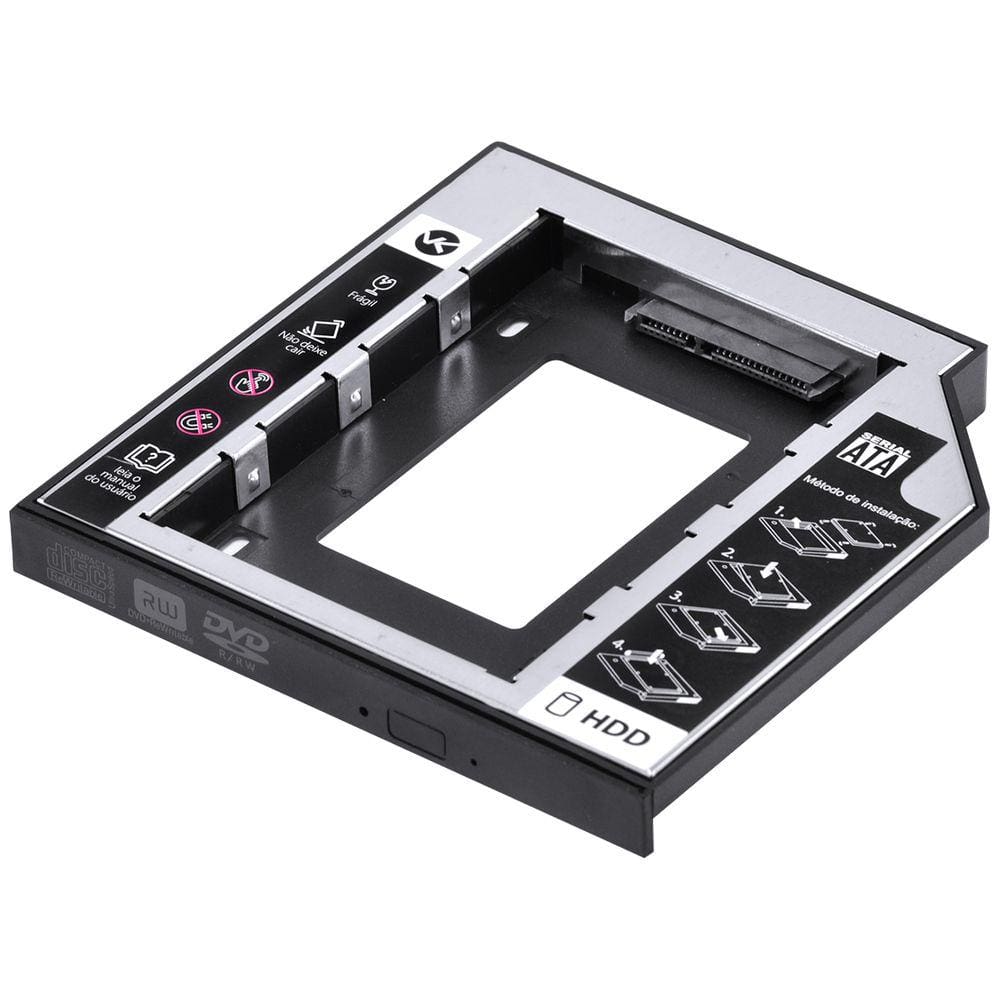 Adaptador CADDY para HD ou SSD Gaveta DVD Notebook AC-127