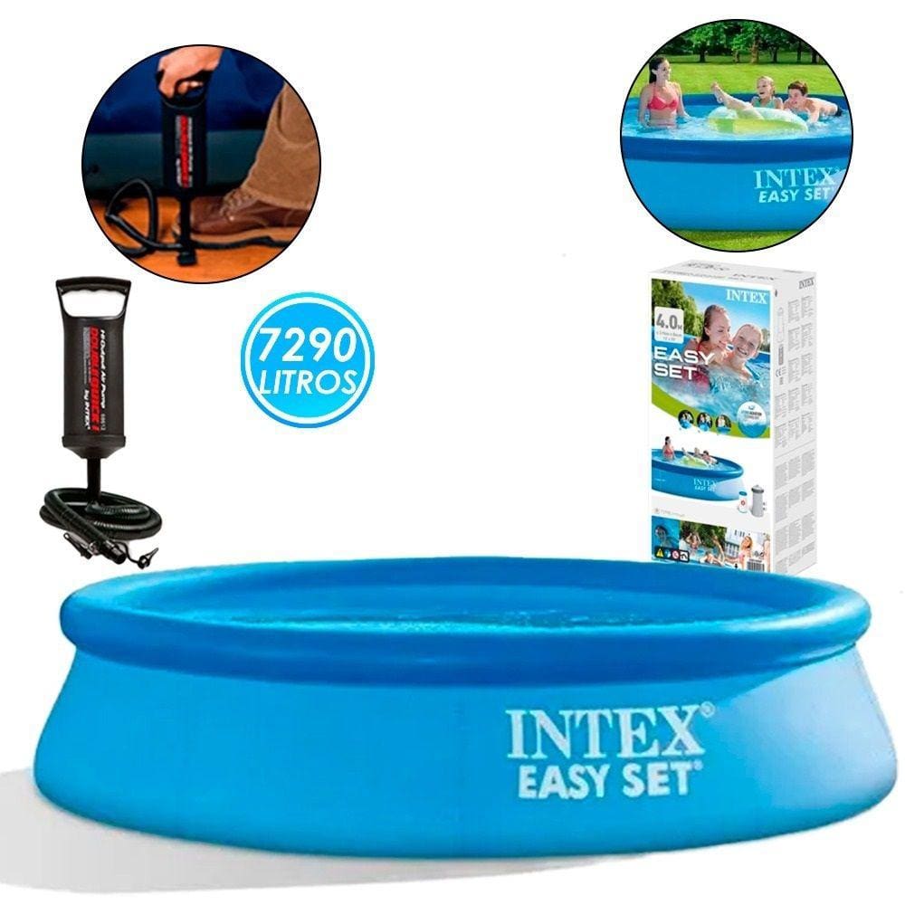 Piscina Inflavel 7290 Litros Easy Set Intex+ Bomba 28143 Kit