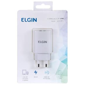 Carregador de Tomada com 2 Saida USB 5V 2.1A, Bivolt