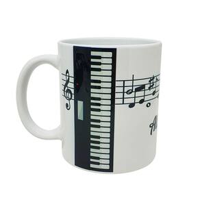 Caneca Música Instrumento Musical Teclado Notas Musicais