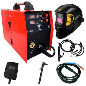 Kit Maquina de Solda Inversora Multiprocessos MIG MAG MMA TIG Bivolt LIFT-255 USK + Máscara de Solda Automática