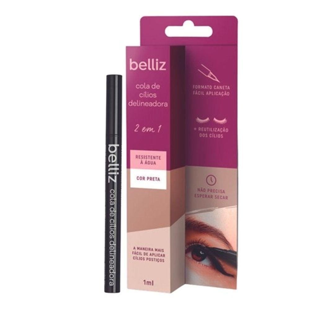Cola De Cilios Delineadora Belliz - Cor Preta - 2681