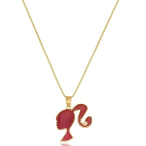 Colar Barbie Folheado Em Ouro18k