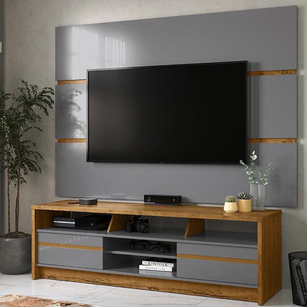 Conjunto de Painel e Rack Para TV Sala 65 Polegadas Palazzio