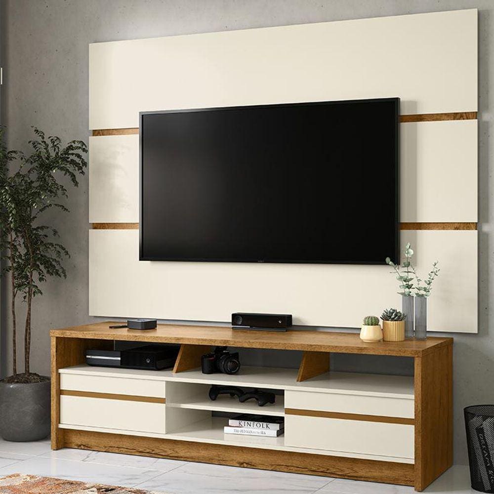 Conjunto de Painel e Rack Para TV Sala 65 Polegadas Palazzio