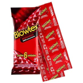 Preservativo Blowtex Sabor Morango 6 Unidades