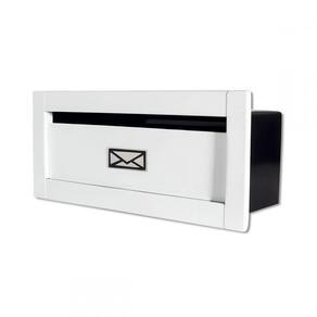 Caixa Correio Techinox Linear Branca Fosca 30cm profund