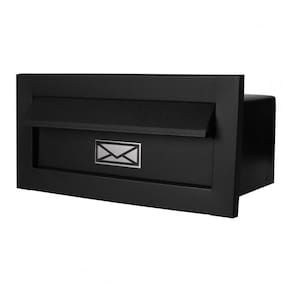 Caixa Correio Chapeu Preta Fosca 20cm Prof. Inteira Inox 304