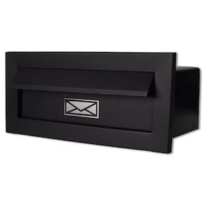 Caixa De Correio Hat Inox Jornal Preto Fosco Moderno
