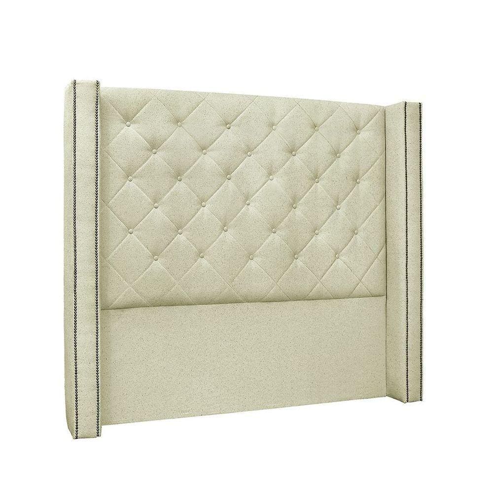 Cabeceira Vicenza Cama Box King 195 Cm Linho Rustico Natural