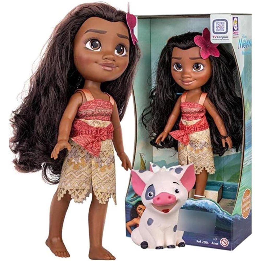 Boneca Moana Princesa Disney 36 Cm E Pua - Cotiplás 2600