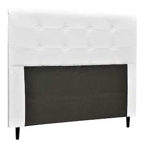 Cabeceira Luna Para Cama Box Casal 140 Cm Corino Branco