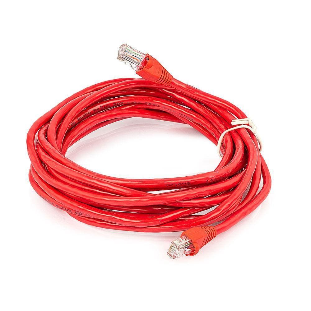 Patch Cord Cat5E Montado Vermelho - 55 Metros