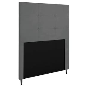 Cabeceira Luna Para Cama Box Solteiro 90 Cm Suede Cinza
