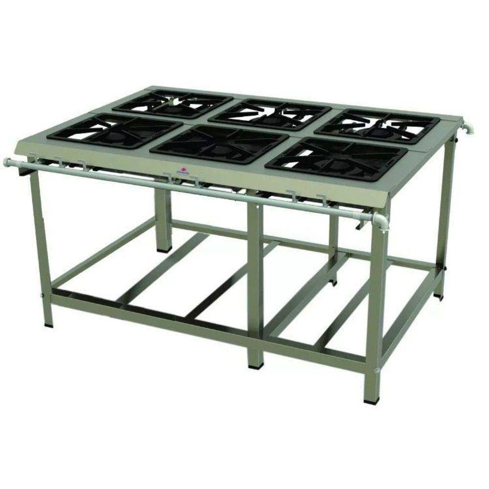 Fogão 6 Bocas Progas Inox - Pmdi-600