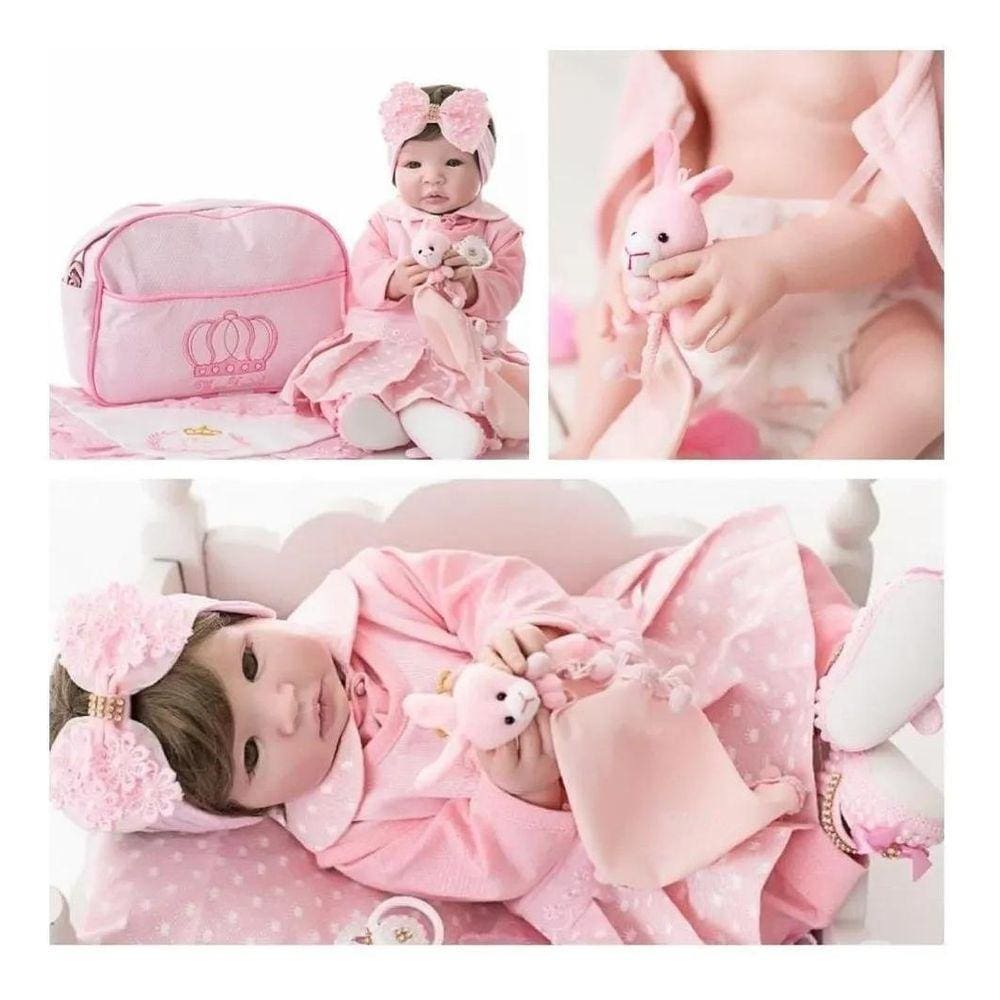 Boneca Bebe Reborn Realista Princesa 100% Silicone Premium