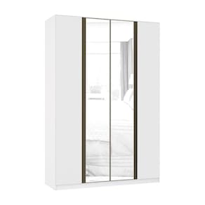 Guarda Roupa 4 Portas 3 Gavetas 159,2 cm com Espelho Prime Luciane Móveis