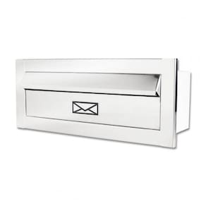 Caixa De Correio Jornal F Inox Brilhante 30 Cm Profundidade