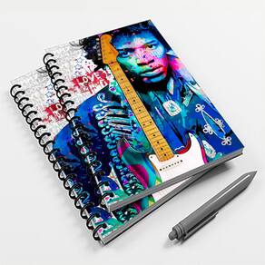 Caderno Universitário 200 fls 10 Mat Rock Jimi Hendrix