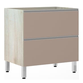 Balcão de Cozinha sem Tampo 80cm Misto 1 Porta Basculante e 1 Gavetão Lis Luciane Móveis