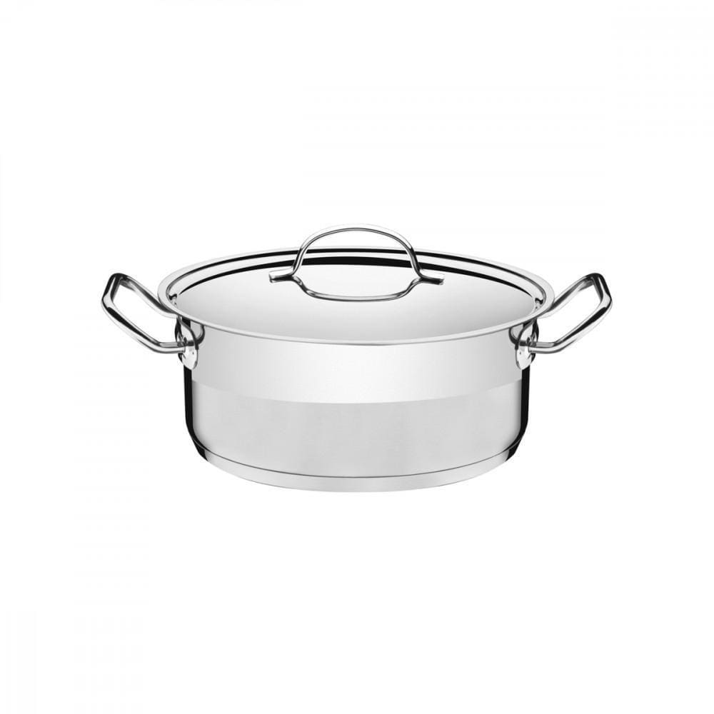 Caçarola Rasa Inox Fundo Triplo 20cm 2,9 L