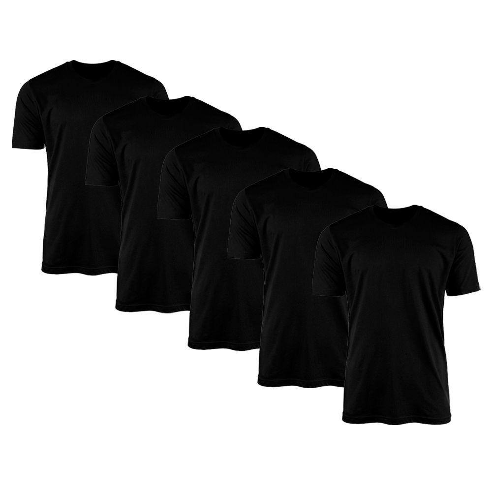 Kit 5 Camisetas Masculina Lisa Básica 100% Algodão