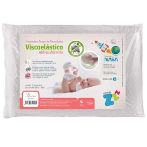 Travesseiro Anti Sufocante 6 Meses Toque de Rosas 30X40 Fibrasca