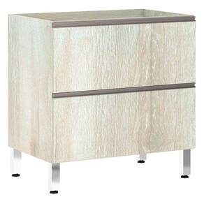 Balcão de Cozinha sem Tampo 80cm Misto 1 Porta Basculante e 1 Gavetão Luci Luciane Móveis