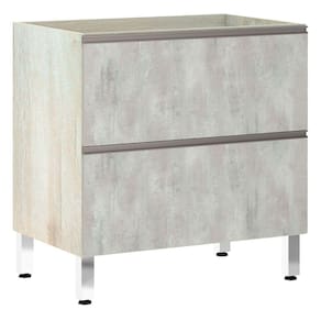 Balcão de Cozinha sem Tampo 80cm Misto 1 Porta Basculante e 1 Gavetão Luci Luciane Móveis