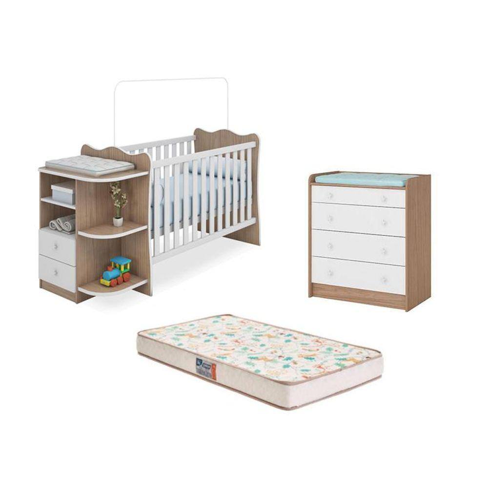 berço com colchão e trocador