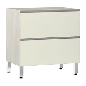 Balcão de Cozinha sem Tampo 80cm Misto 1 Porta Basculante e 1 Gavetão Luci Luciane Móveis