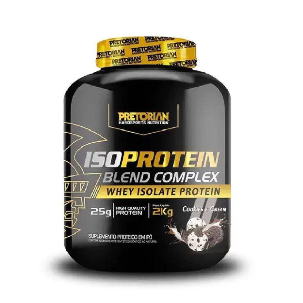 Whey protein isolado iso blend complex 2kg pretorian bom Casas Bahia
